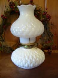 Milk Glass Antique Oil Lamps