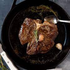 t bone steak with garlic and rosemary
