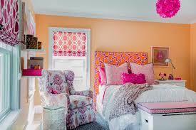 Peach Walls And Pink Accents Brighten