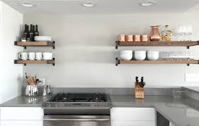 wood and steel open shelving modern