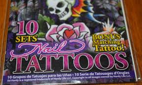 ed hardy nail tattoos 10 sets w