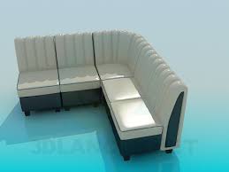 Provide ample seating with sectional sofas. 3d Model Kitchen Soft Corner 5128 3dlancer Net