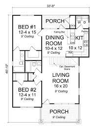 Cottage Style House Plan 2 Beds 2