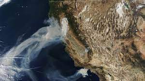 Fire retardant lines to slow the advance of the mineral fire can be seen in this satellite photo from nasa. Here S What California S Wildfires Look Like From Space Cnn