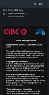 cibc secure message email legit
