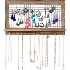 White Jewelry Organizer From Wooden