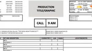 Call Sheet Templates Magdalene Project Org