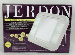 jerdon led lighted makeup mirror 1x