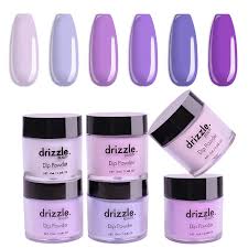 purple nail dip powder colors