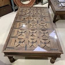 Antique Indian Tribal Gate Coffee Table