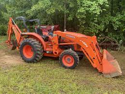kubota l3800 4 4 backhoe tractor with