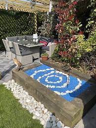 Azure Blue Decorative Garden Stones 3 X