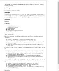 Cover Letter Special Education Assistant Unique Resume Samples For