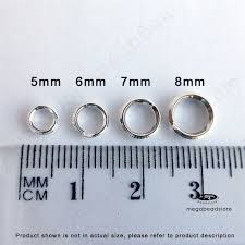 8mm Split Rings 925 Sterling Silver