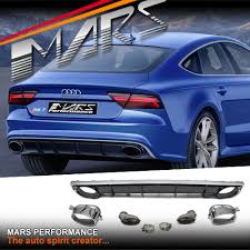 The new audi rs 7 sportback marks the model's second generation. Rs7 Style Rear Bumper Bar Diffuser With Exhaust Tips For Audi A7 S7 4g My15 My18 Mars Performance