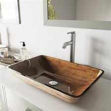 Vigo Glass Vessel Bathroom Sink With
