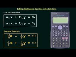 Solving Simultaneous Equations Using