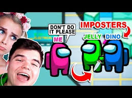 Send a sticker in ios imessage or as a text message on android and in your video chats from these among us jelly stickers. Playing Among Us With Jelly And Dino Roblox Youtube Roblox Jelly Dinos