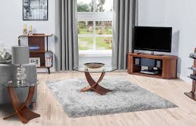 Jual Rounded Tv Stand Walnut And Piano