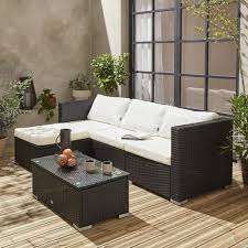 4 Seater Rattan Garden Sofa Set
