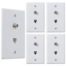Coaxial Phone Jack Wall Plate
