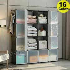 16 cube diy plastic wardrobe cupboard