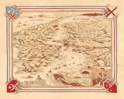 The dardanelles and the troad ; Buy Historic Wall Map Of Gallipoli Mapworld