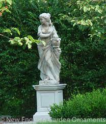 garden statue of winter new england