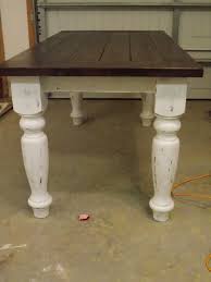 Turned Leg Farmhouse Table Rustic