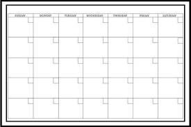 Large White Monthly Dry Erase Calendar Decal Decorative Wall