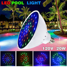 Wyzm 120v 20w Color Changing Swimming Pool Led Light Bulb Replacement Ebay Swimming Pool Lights Led Pool Lighting Pool Lights