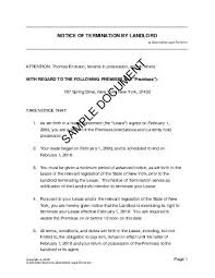 Dec 04, 2018 · california tenants rights not renewing lease. Notice Of Termination By Landlord India Legal Templates Agreements Contracts And Forms