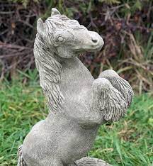 Stone Horse Figurine Concrete Pony