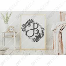 Monogram Plaque Letter B Decorative