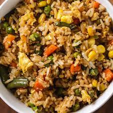 easy vegetable and egg fried rice one