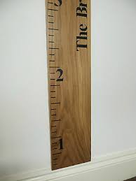 Childrens Personalised Wood Wooden Height Chart Ruler