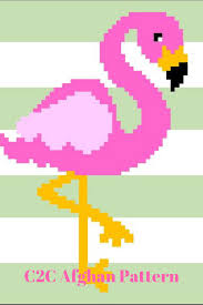 Flamingo C2c Crochet Pattern Blanket Baby Afghan
