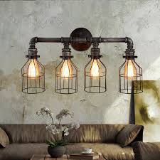Industrial Style 4 Light Metal Cage
