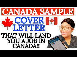 how to write canada cover letter for