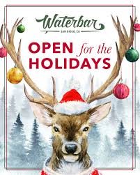 Christmas in san diego is a wonderful time of year where the good in even the worst people come out. Join Us For Christmas Day Waterbar San Diego Restaurant And Pacific Beach Bar