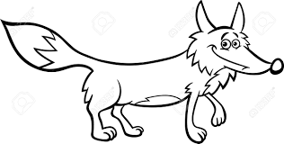 He, a dragon, she, a fox. Black And White Cartoon Illustration Von Funny Wild Fox Tiere Fur Coloring Book Lizenzfrei Nutzbare Vektorgrafiken Clip Arts Illustrationen Image 17897799