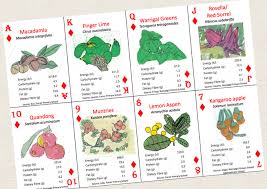 nutritional information playing cards