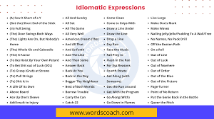 useful idiomatic expressions from a z