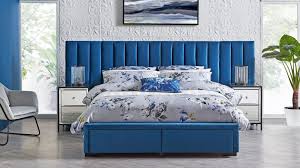 Kier Blue Bed Queen Harvey