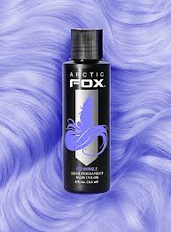 Jaxcee recommends using crown paint colors in power suit, a reflective navy. Arctic Fox Semi Permanent Periwinkle Hair Dye