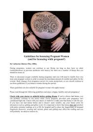 guidelines for hennaing pregnant women