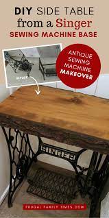 table from a singer sewing machine base