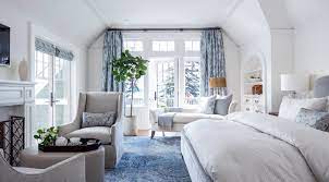 decorate with light blue in a bedroom