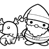 Santa's reindeer coloring page from christmas animals category. 1