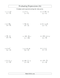 algebra worksheets simple math